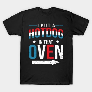 Put Hotdog In That Oven 4th Of July Pregnancy Announcement T-Shirt